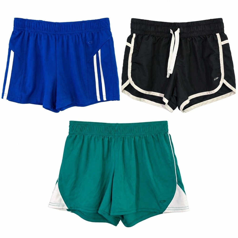 C9 by Champion Lot of 3 Athletic Shorts Women M Blue Black Teal Running Workout